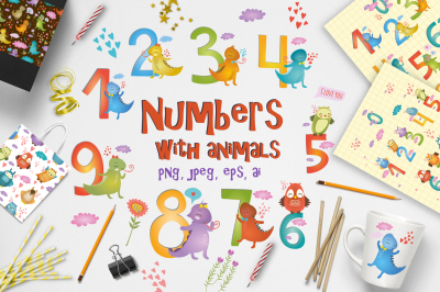 Numbers for kids with animals