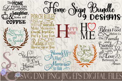 Home SVG Sign Bundle