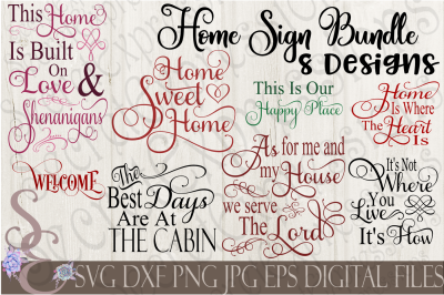 Home Sign Bundle SVG