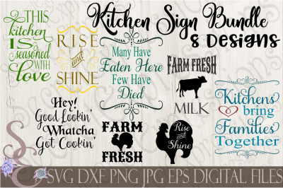 Kitchen Sign SVG Bundle