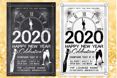 Chalk New Years Party Flyer 2020