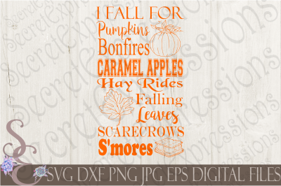 I fall for Pumpkins Subway Art SVG