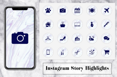 Modern Marble Instagram Icons
