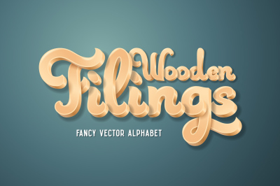 Wooden Filings Alphabet