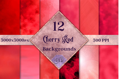 Cherry Red Backgrounds - 12 Image Set