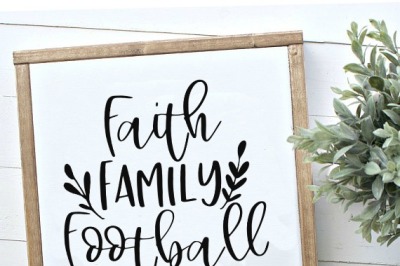 Faith Family Football SVG DXF EPS PNG Cut File • Cricut • Silhouette