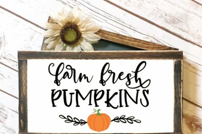 Farm Fresh Pumpkins Fall SVG DXF EPS PNG Cut File • Cricut • Silhouett