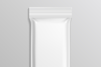 Flow blank white pack vector template