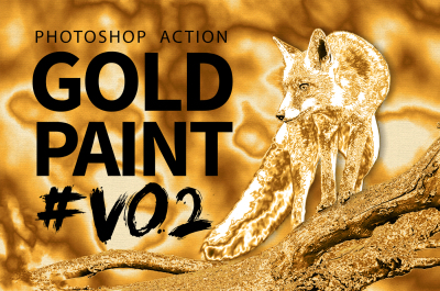 Gold Paint Photo Effect