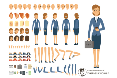 Character constructor of business woman