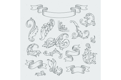 Decorative elements in baroque style