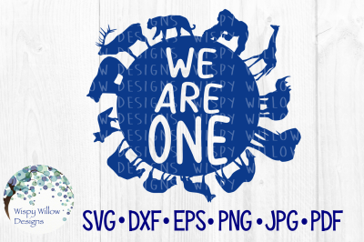 We Are One Earth Planet Animals SVG&2F;DXF&2F;EPS&2F;PNG&2F;JPG&2F;PDF