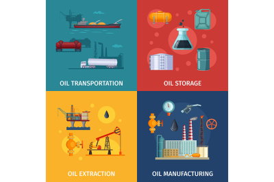 Concept pictures of oil manufacturing