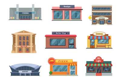 Shops and municipal buildings, mini stores and others