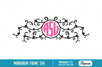 monogram frame svg, monogram svg, monogram svg file, svg file, svg
