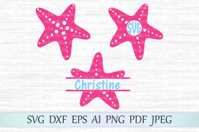 Starfish SVG, Starfish cut file, Starfish clipart, Sea star vector