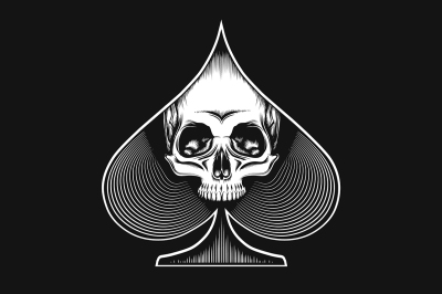 Skull in Spade Symbol