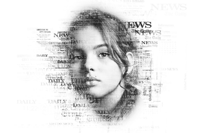 Newspaper Text Photoshop Action