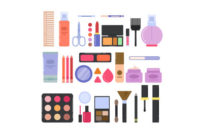 Different makeup accessories for girls and women