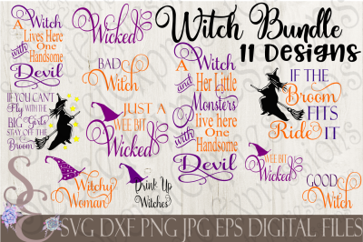 Witch SVG Bundle 11 Designs