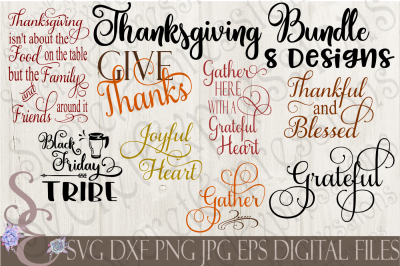 Thanksgiving SVG Bundle 8 Designs