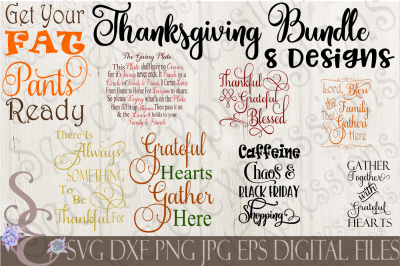 Thanksgiving Bundle 8 SVG Designs