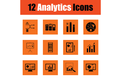 Analytics icon set
