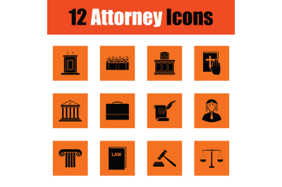 Set of attorney  icons