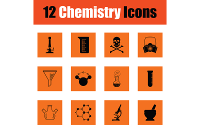 Chemistry icon set