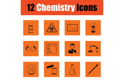 Chemistry icon set