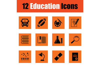 Education icon set