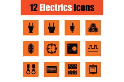 Electrics icon set