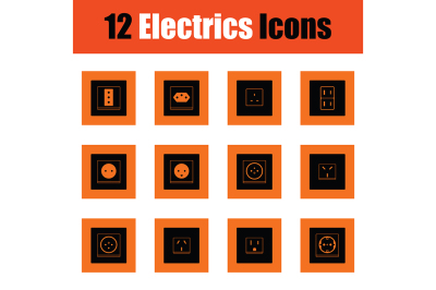 Electrics icon set