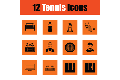 Tennis icon set