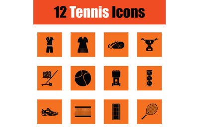 Tennis icon set