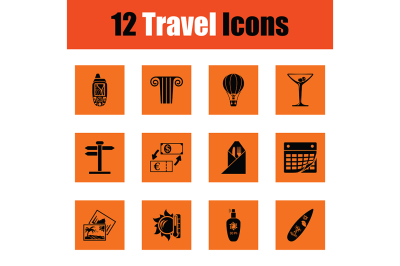 Travel icon set