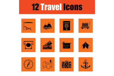 Travel icon set