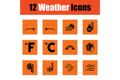 Set of weather icons