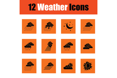 Set of weather icons