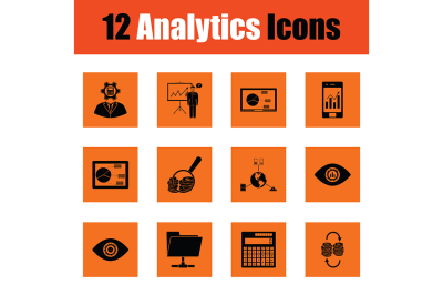 Analytics icon set