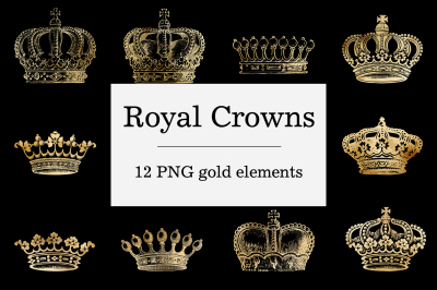 Gold Royal Crown Clipart