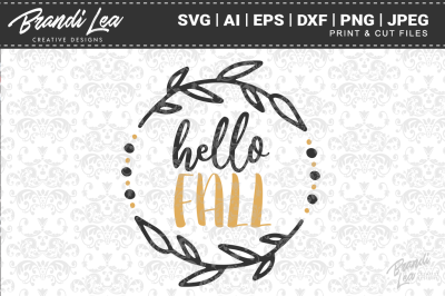 Hello Fall SVG Cutting Files