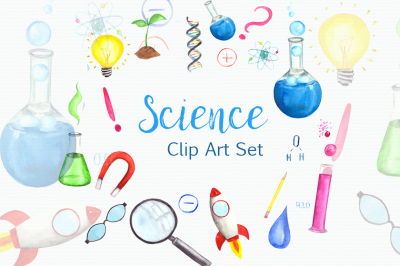 Science Time Clip Art Set
