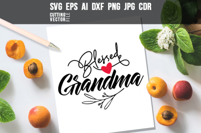 Blessed Grandma - svg, eps, ai, cdr, dxf, png, jpg