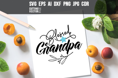 Blessed Grandpa - svg, eps, ai, cdr, dxf, png, jpg