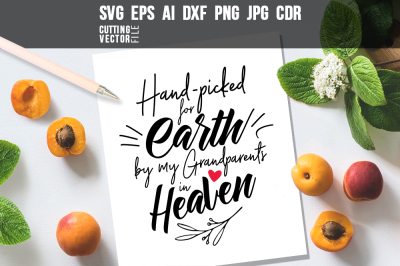 Hand Picked for Earth - svg, eps, ai, cdr, dxf, png, jpg