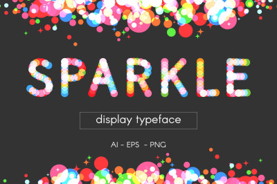 SPARKLE vector display typeface
