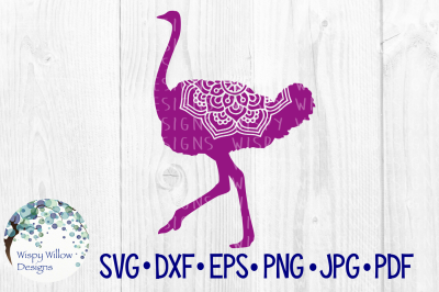 Ostrich Mandala SVG/DXF/EPS/PNG/JPG/PDF