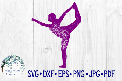 Woman Mandala, Dance, Yoga, SVG/DXF/EPS/PNG/JPG/PDF