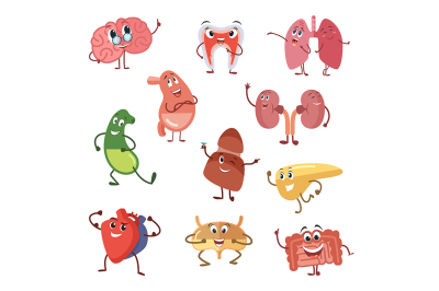 Human organs with funny emotions